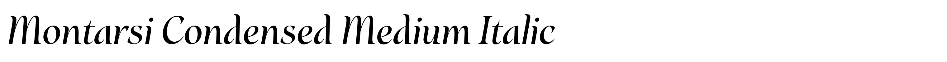Montarsi Condensed Medium Italic
